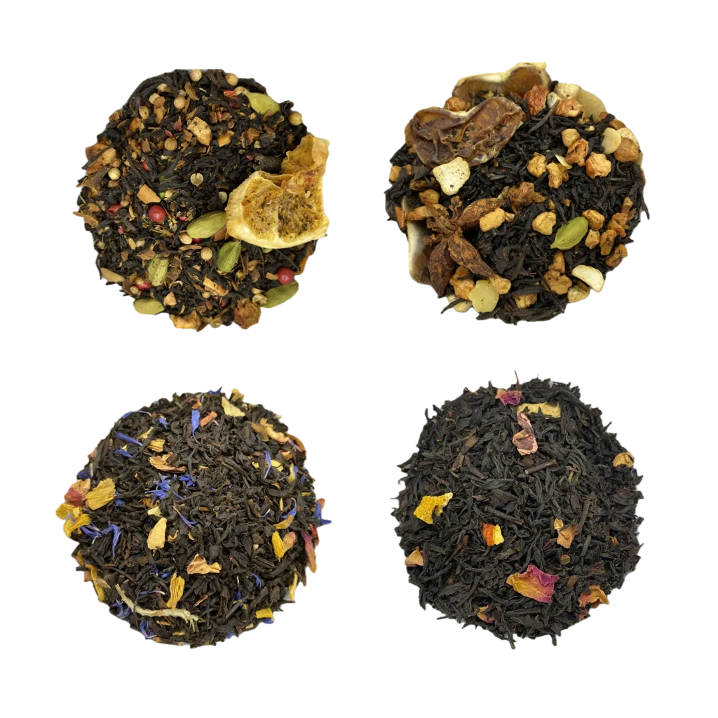 Surtido Negro Especiado y Floral · 4 variedades de té e infusiones